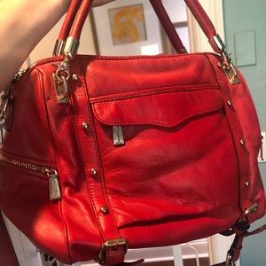 Rebecca Minkoff red crossbody hobo bag